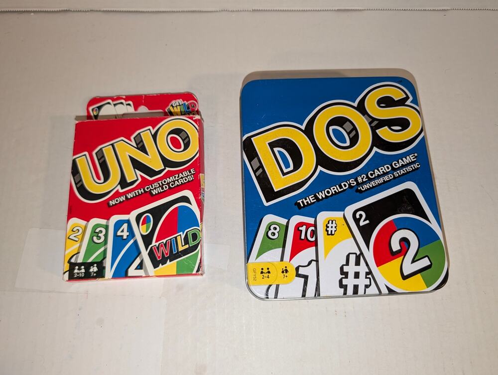 Mattel Uno & DOS Card Games Complete Family Game Night